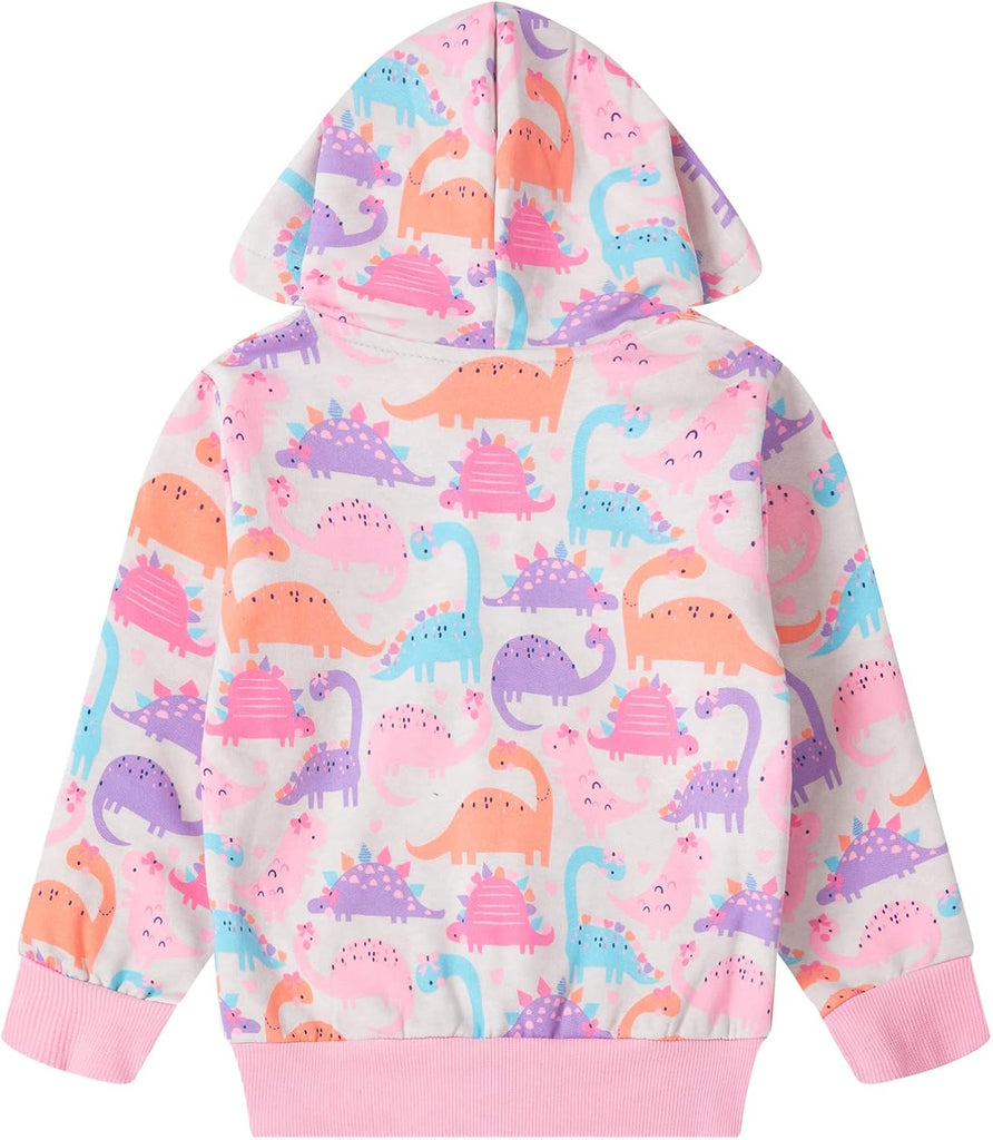 Toddler Girls Fleece Jackets Cotton Unicorn Hoodie Sweatshirt Fall Winter Zipper Coat Warm Hooded Sweater