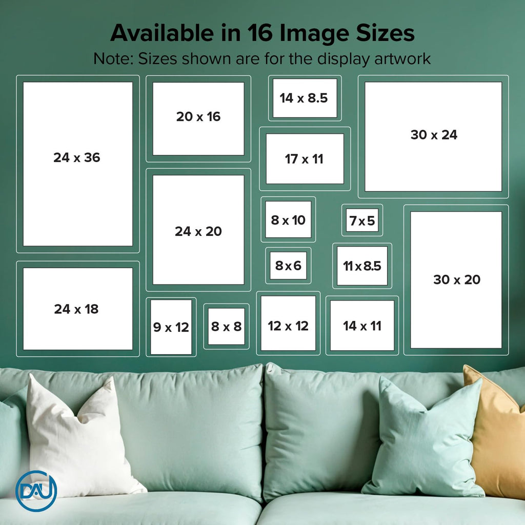 Acrylic Floating Frames Gold Standoffs(2-pack) 16" x 20" Clear Acrylic Frames for Wall Mount Floating Picture Frame