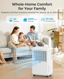 2000 Sq.ft Dehumidifier for Basement, 30 Pint Dehumidifiers for Home with Drain Hose, Quiet Operation