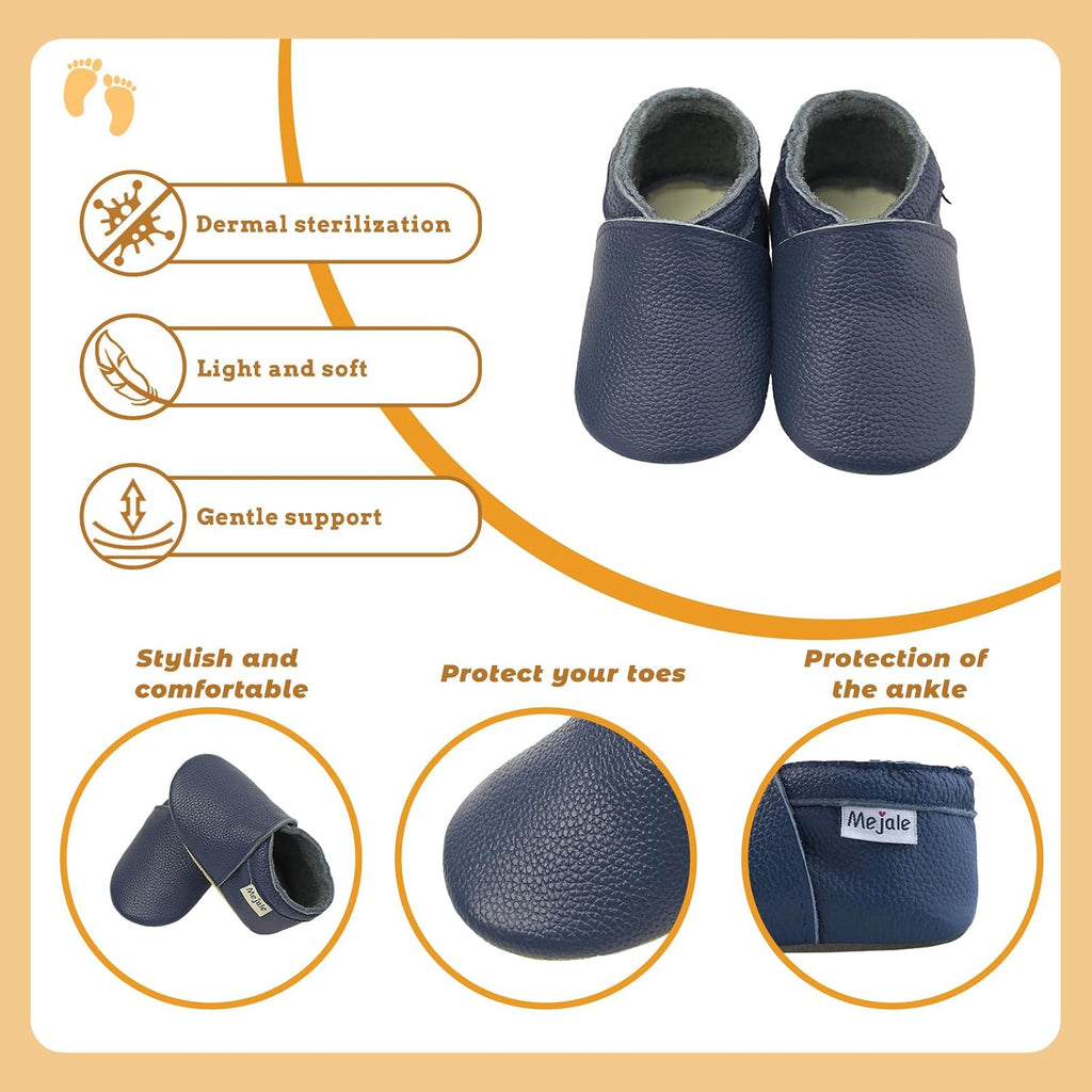 Baby Infant Toddler Shoes Slip-on Soft Sole Leather Moccasins Pre-Walkers