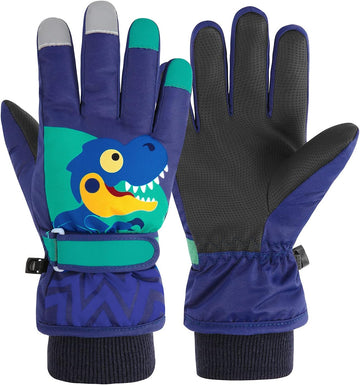Kids Waterproof Winter Gloves Warm Snow Gloves Boys Girls Ski Gloves Toddler Mittens Windproof