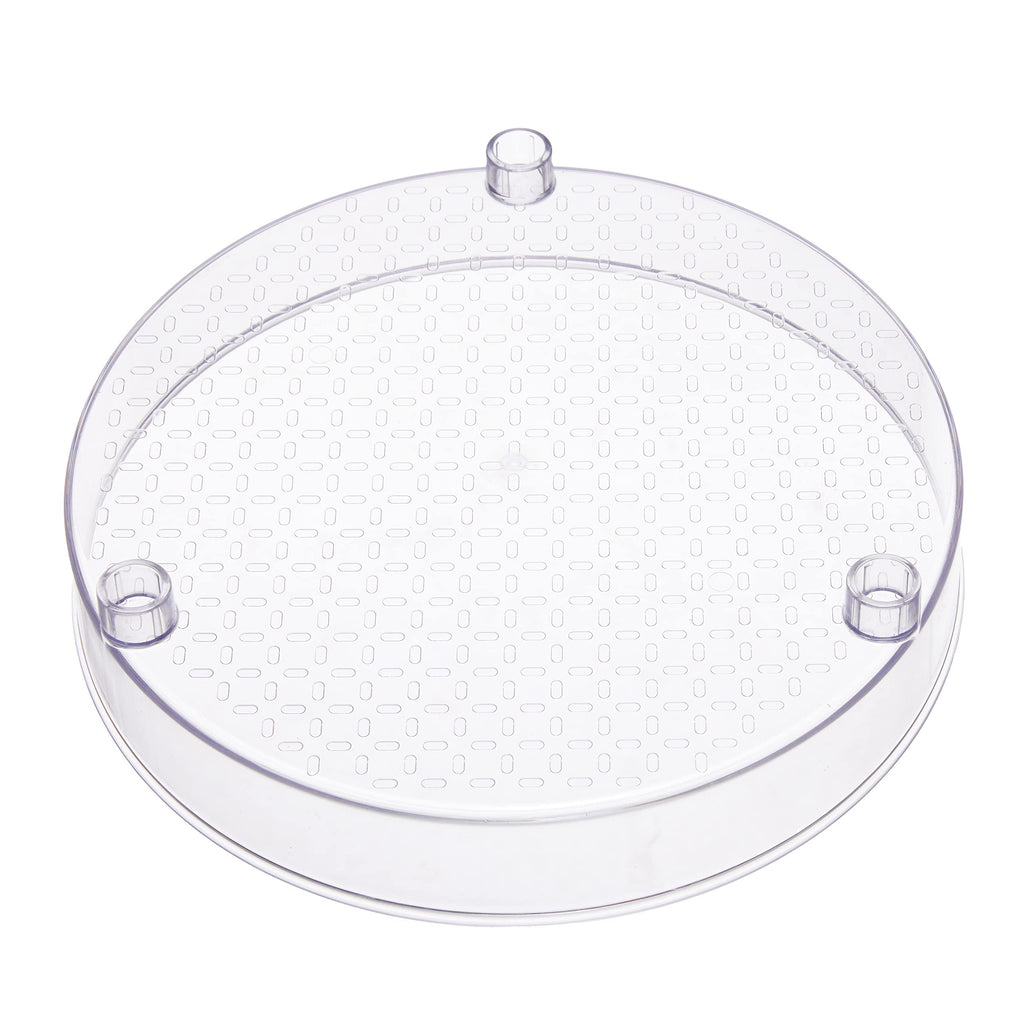 Lazy Susan Turntable Organizer for Spices and Condiments, 9" Diameter, 2 Tier, Clear