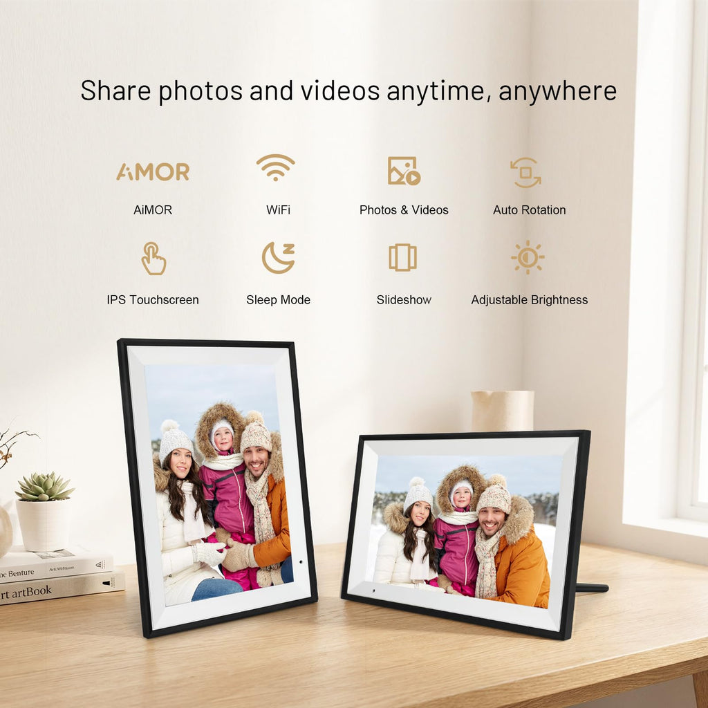 Digital Picture Frame, 10.1 Inch Digital Photo Frame with 1280 * 800 HD IPS Touch Screen, Smart Digital Frame