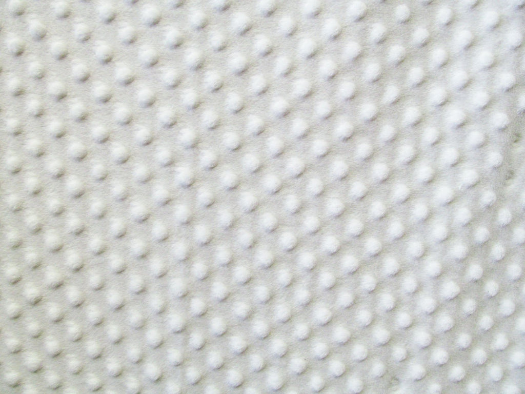 Minky Dimple Dot White 58 to 60 Inch Fabric By the Yard