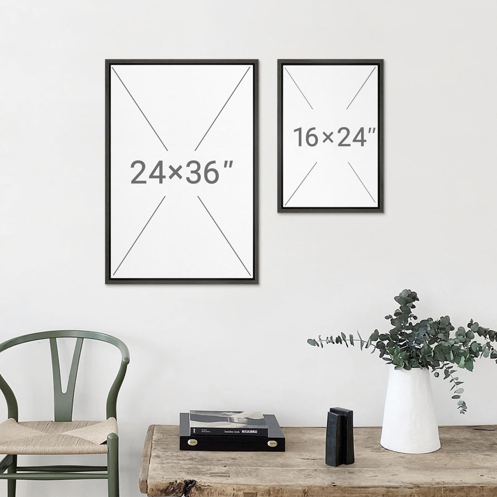 Framed Canvas Print Wall Art Vintage Fish Print Retro Woodcut Style Nautical Modern Art Contemporary Multicolor Ultra