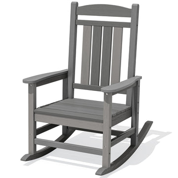 Oversized Outdoor Rocking Chair, Porch Rockers, Unique Gray