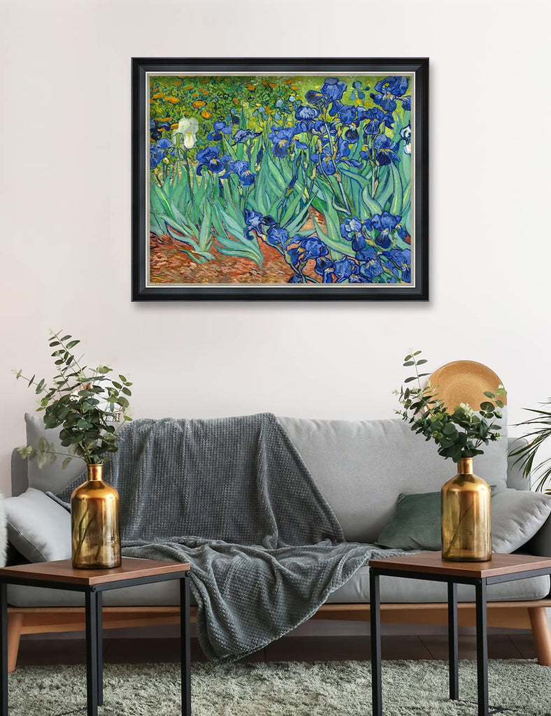 Vincent Van Gogh Wall Art Framed, Irises in the Garden, 34x28''