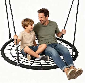 48 Inch Spider Web Tree Swing, Round Net Swing