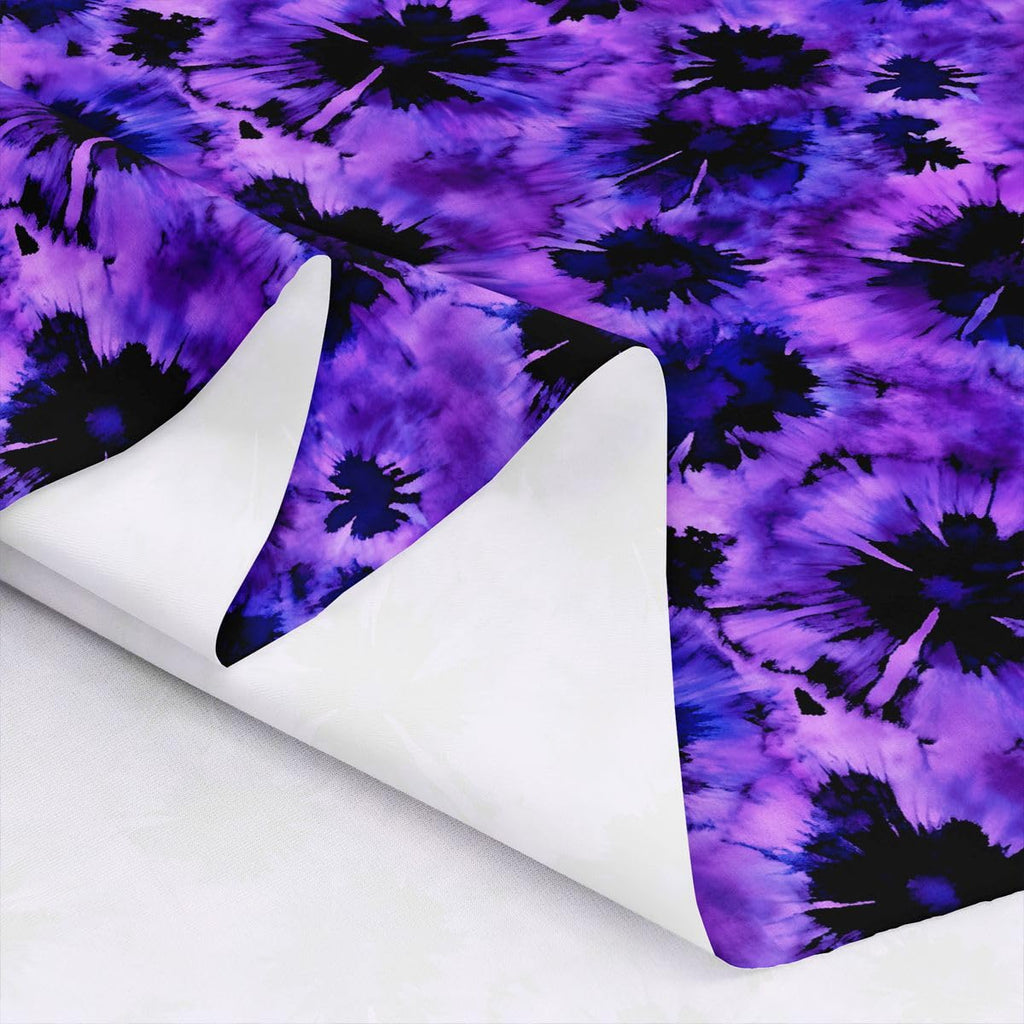 Tie Dye Fabric by The Yard, Bohemia Trippy Swirl Soft Polyester No Stretch Fabric for Chairs, Exotic Artwork Waterproof