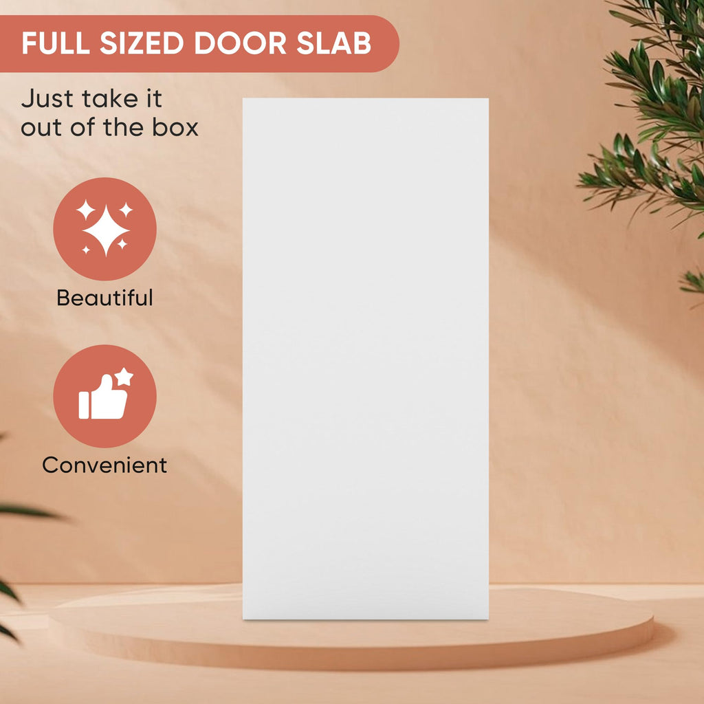 36x80 in Modern Flush Smooth White Primed Interior Door Panel