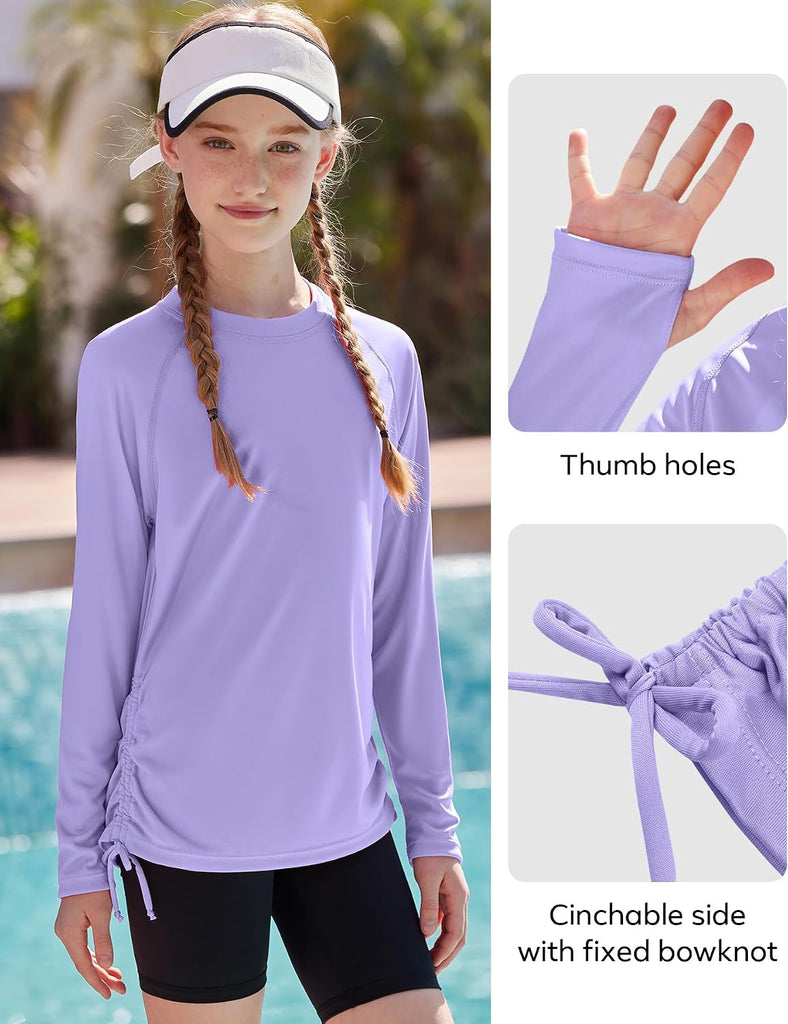 Rash Guard for Girls Long Sleeve Swim Shirt Athletic Shirts