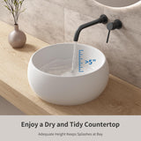 Vessel Sinks for Bathrooms, OCEALAGOON 16 Inch Round Bathroom Vessel Sink