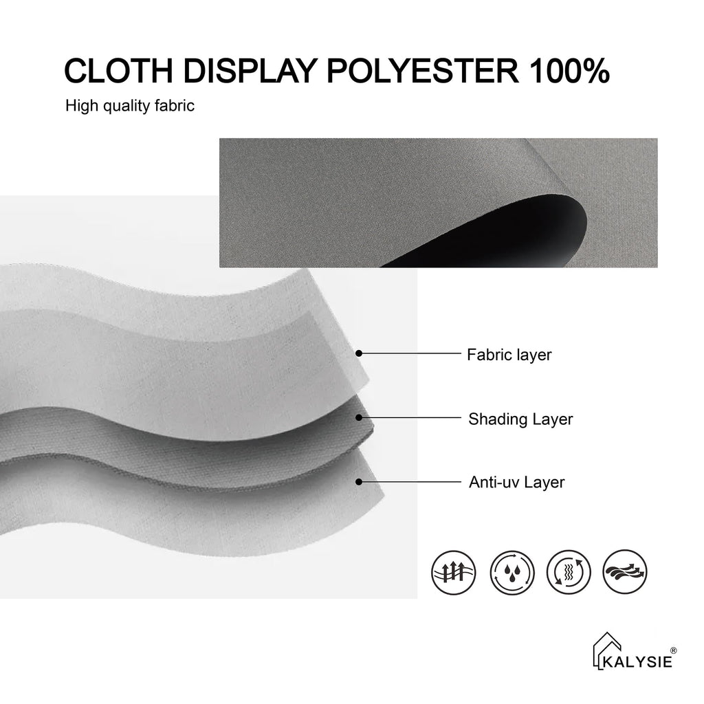 Cordless Roller Shades 100% Blackout Blinds for Windows and Doors, Pull Down Room Darkening Window Shades, Easy to