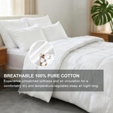 Goose Feather Down Comforter Queen, White 100% Cotton Duvet Insert