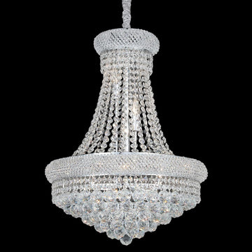 Crystal Chandeliers for Dining Room Light Fixture_Empire Style K9 Crystal Chandeliers for Entryway_12 Lights Chrome Luxury Lighting Fixtures for Living Room Bedroom Stairway Foyer Hallway