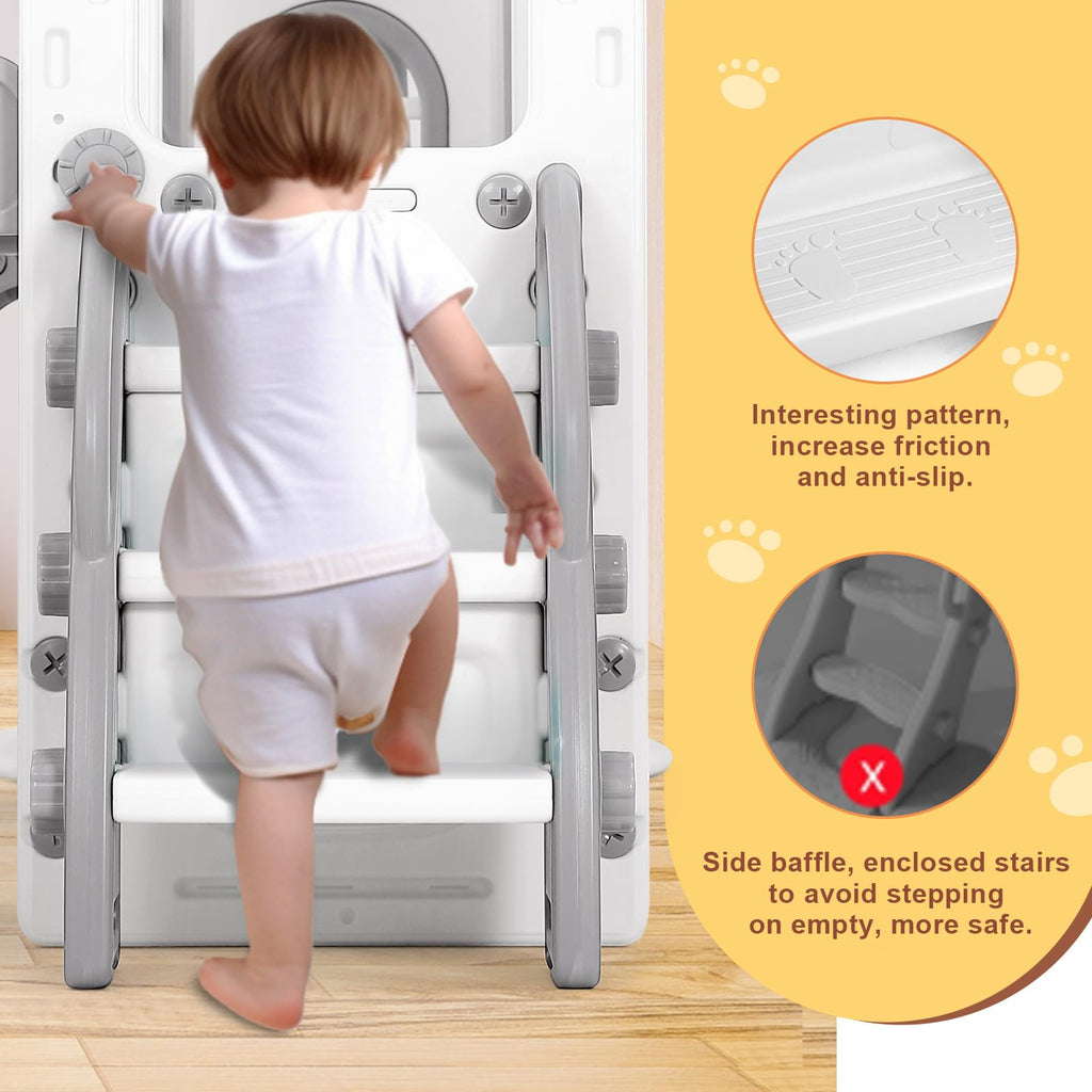 10-in-1 Toddler Slide and Swing Set with Double Slides