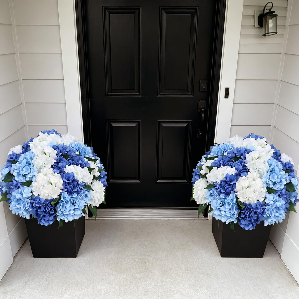 Set of 2 Faux Outdoor - Mixed Blue