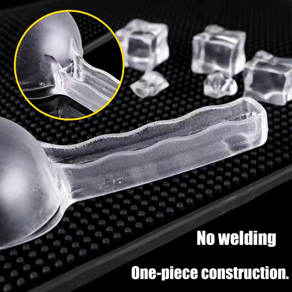 3PCS Clear Plastic Ice Scoop, 6 ounces Alec Ice Scoops, Scoop for Ice Bucket Ice, Popcorn, Coffee Beans, Flour (6 oz.)