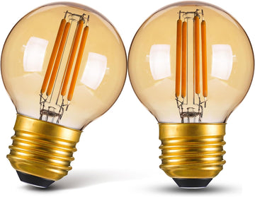 Dimmable G16.5 Amber LED light Bulb 40 Watt,E26 Vintage Edison Light Bulb