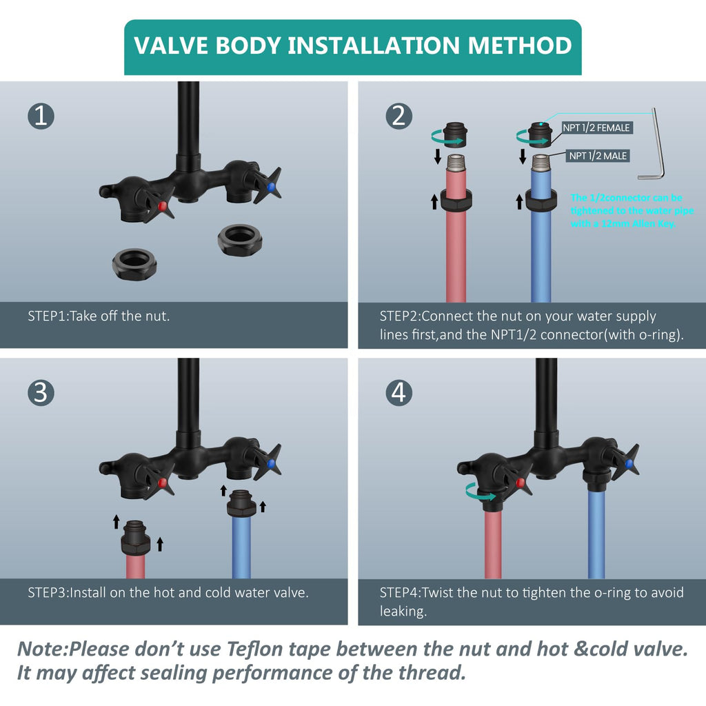 Outdoor Shower Kit 8 Inch Head,Matte Black