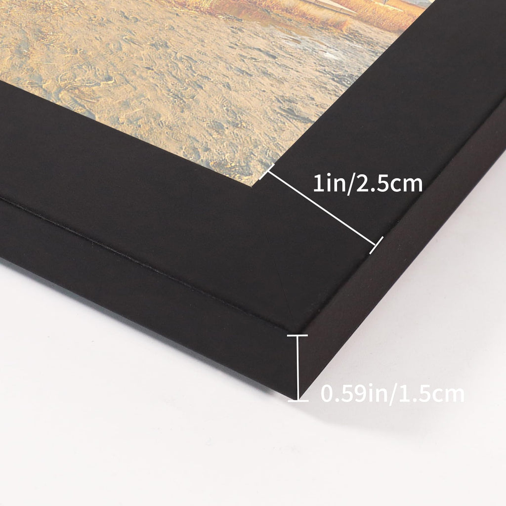5x7 Collage Picture Frames Set of 2, Rustic Wooden Real Glass Vertical Hanging 3 Opening 5 by 7 Photo Frame, Black