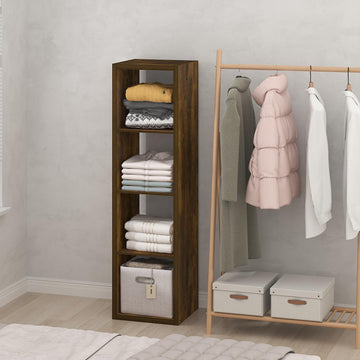 Cubic Extra Thick 4-Cube Closet Organizers and Storage, Amber Pine