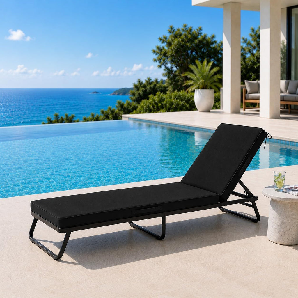 Chaise Lounge Cushions Outdoor Waterproof and Fade Resistant 72x21x3 Inch Lounge Cushions for Outdoor Patio Chair