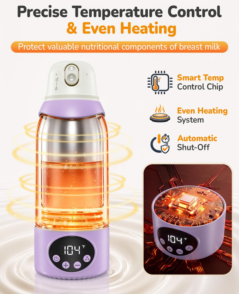Portable Bottle Warmer for Breast Milk, Baby Milk Warmer Travel Essentials