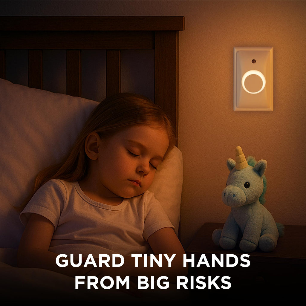GlowGuard Childproof Outlet Covers & Night Light (1-Pack) | Secure & Tamper Resistant | Childproof, Babyproof