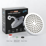 High Pressure Rainfall Shower Head, 6 Inches Luxury Modern Showerhead with Perfect Adjustable Replacement
