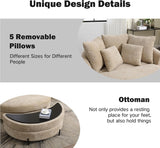 Luxe Oversized Lounge Chair and Ottoman