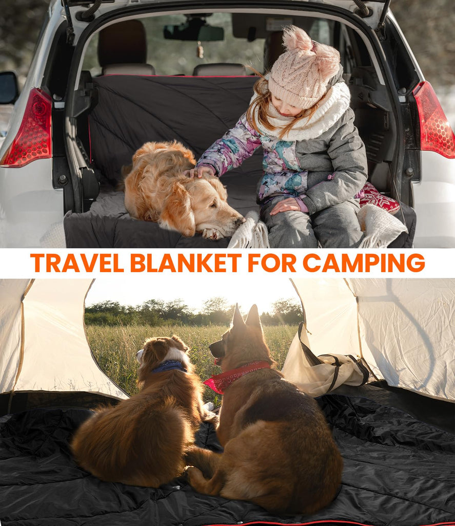 LH Puffy Camping Blanket, 79 x 54 in Wearable Stadium Blanket for 2 People