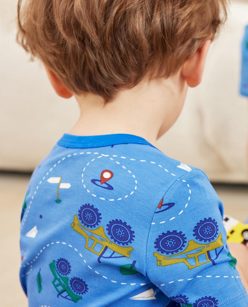 Bamboo Viscose Toddler Boys Pajamas Set, Short Sleeve Kids