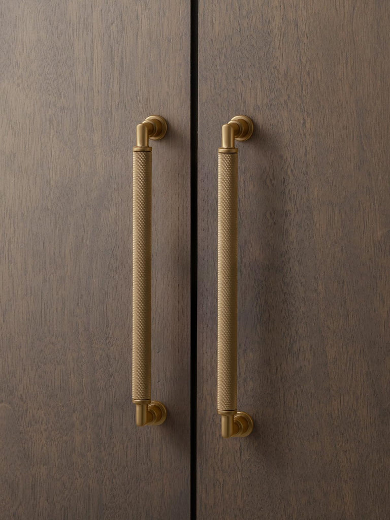 5 Pack Champagne Bronze Cabinet Pulls 7-9/16" Hole Center Knurled Drawer Pulls Bathroom Dresser Handles Hardware Bar