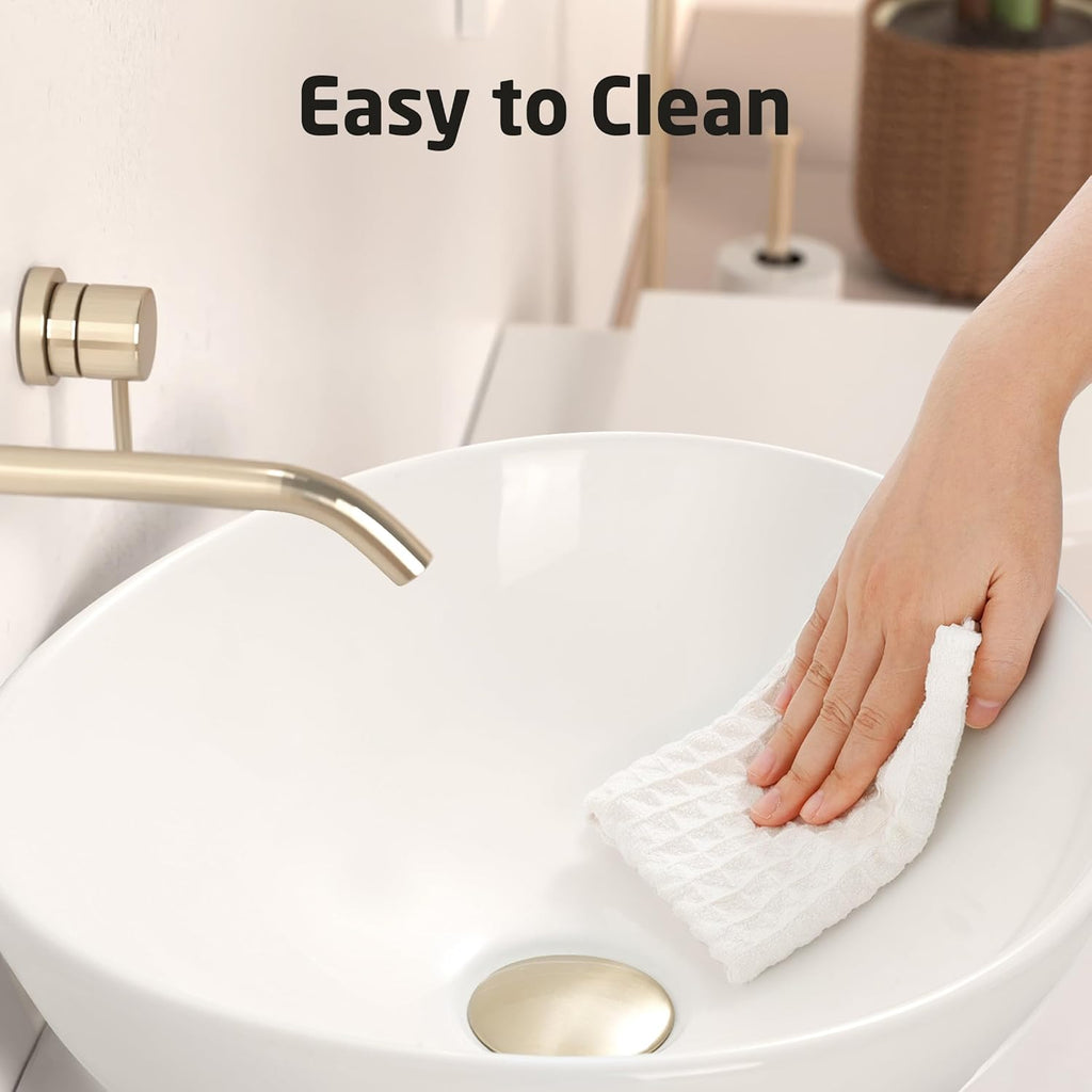 KES Bathroom Vessel Sink, 16" x 13" Oval Vessel Sink for Bathroom Vanity Countertop
