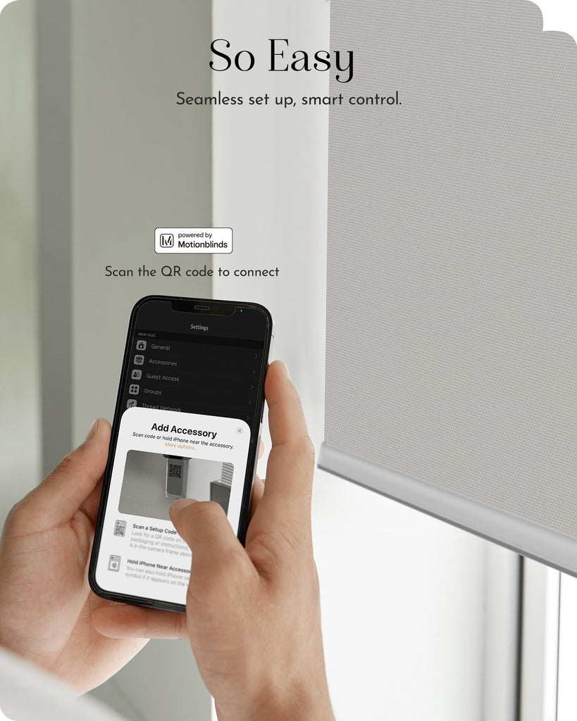 Smart Roller Shades 100% Blackout Window Blinds with APP Control Customized Automatic Shades (33" Wx72 H, White)