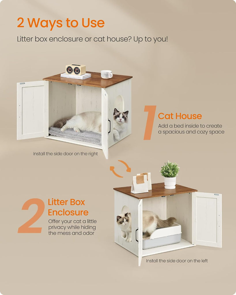 Cat Litter Box Enclosure, Indoor Pet House End Table