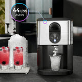Countertop Nugget Ice Maker, 44lbs/24H Soft Chewable Pebble Ice Machine with Self-Cleaning and One-Click Operation