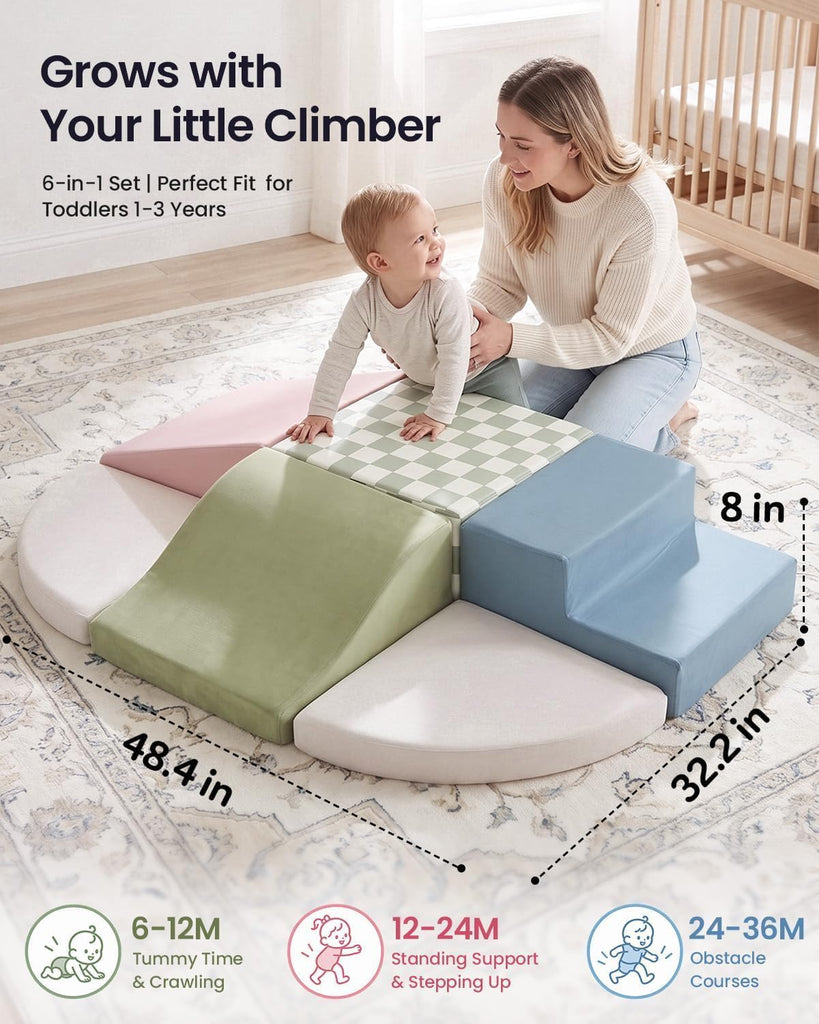 Foam Climbing Blocks for Toddlers 1-3, Piece Toddler Climbing Toys Indoor