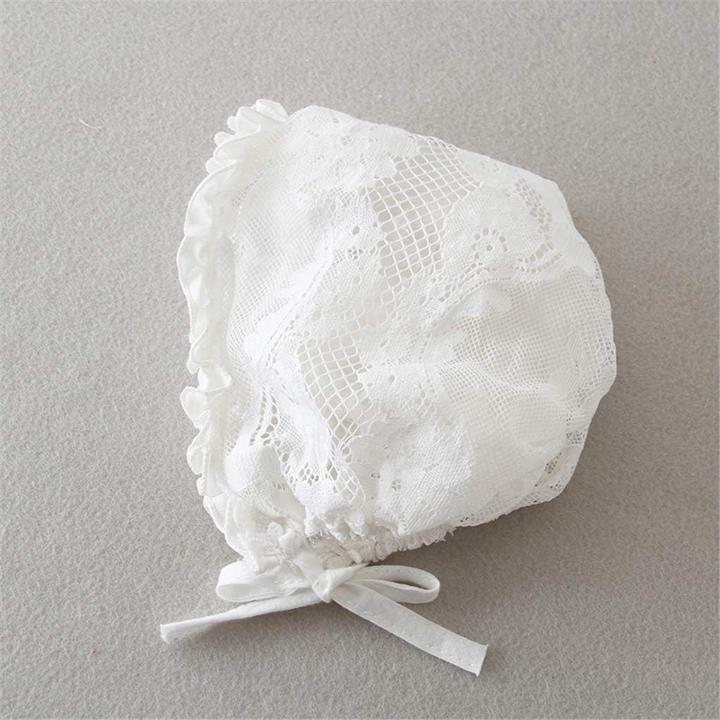 Baby Girls Embroidered Empire Waist Christening Gown Baptism Dress with Bonnet