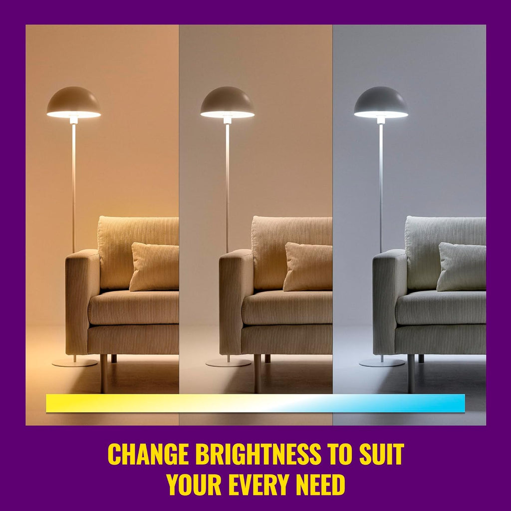 Smart Light Bulbs, 2-Pack, Color A19 60W 800LM E26 Indoor LED Lights, Smart Bulbs with Motion Detection, Control with