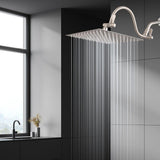 10" Square Rain Shower Head with 14" Extension Arm, Adjustable Angle and Height