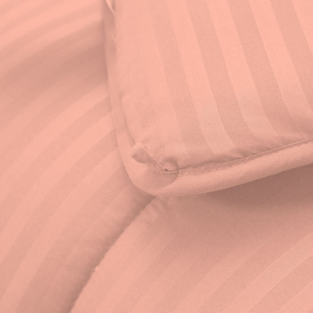 Luxurious 1000 Thread Count 5 Piece Comforter Set, 100% Egyptian Cotton Cover, Damask Stripe, 500 GSM Filling