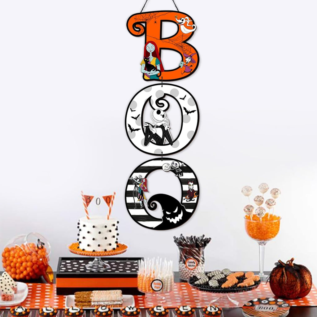 Halloween Nightmare Christmas Decorations Wooden Hanging Door Sign