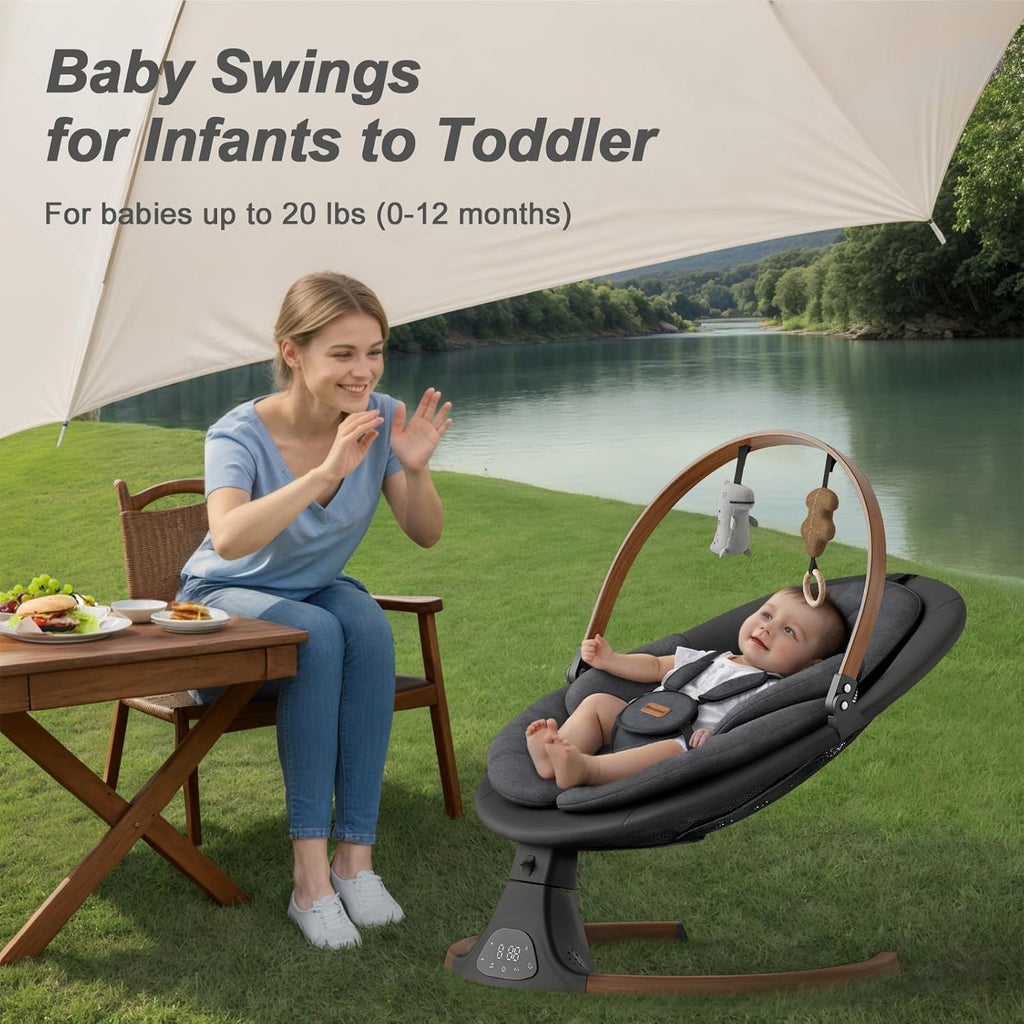 Baby Swings for Infants, Bluetooth Infant Swing with Music Speaker