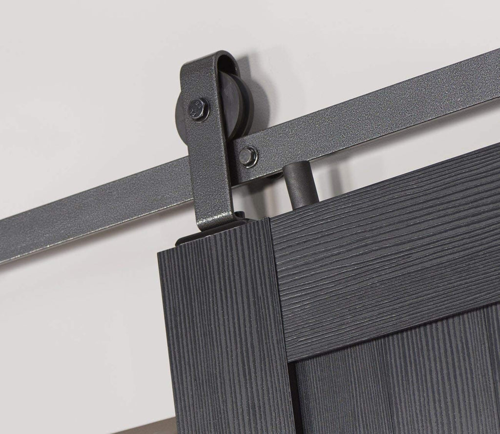 Millbrooke Ready to Assemble PVC Barn Door Kit, 36" x 84", Black