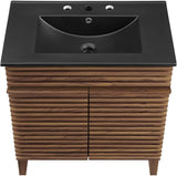 Render 30" Bathroom Vanity with Sink in Walnut Black