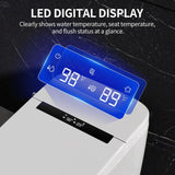 Luxury Smart Toilet with Bidet Built in Bubble Wash, Auto Open/Close Lid Water Filter Instant Heated Seat Dryer