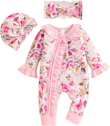 Preemie Newborn Baby Girl Romper Piece Set