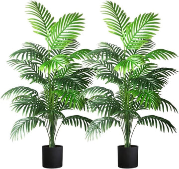 Palm Tree, Faux Areca Palm Trees Floor Plant for Outdoor Indoor Home